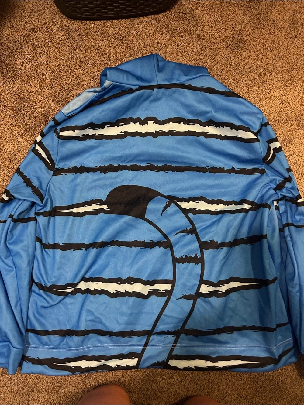 Kids Blue Monster Hooded Pullover Sweatshirt